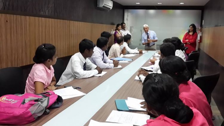 PTC placement training session with students and a visiting recruiter